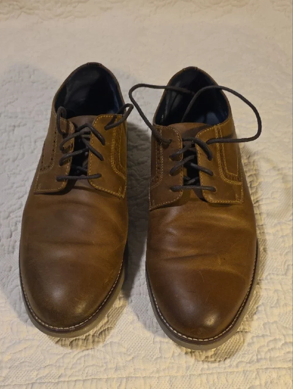 Johnston & Murphy Brown Leather Derby Shoes